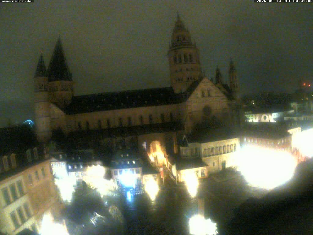 Archiv Foto Webcam Mainz - Marktplatz und Dom