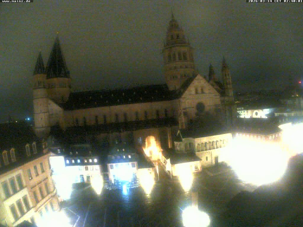 Archiv Foto Webcam Mainz - Marktplatz und Dom