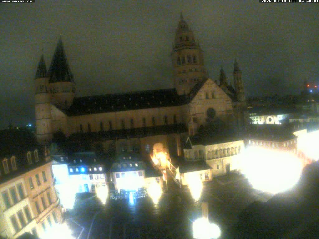 Archiv Foto Webcam Mainz - Marktplatz und Dom