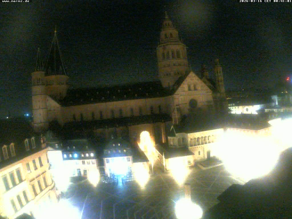 Archiv Foto Webcam Mainz - Marktplatz und Dom