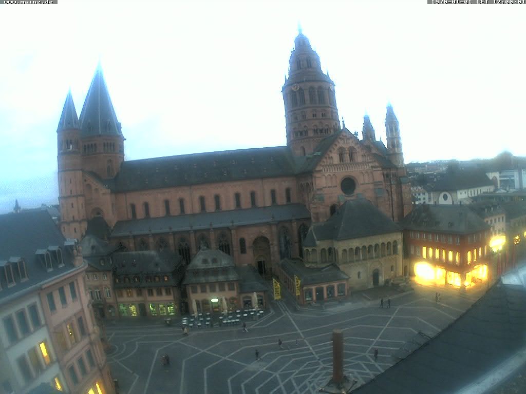 Archived image Webcam Mainz - Market and Cathedral