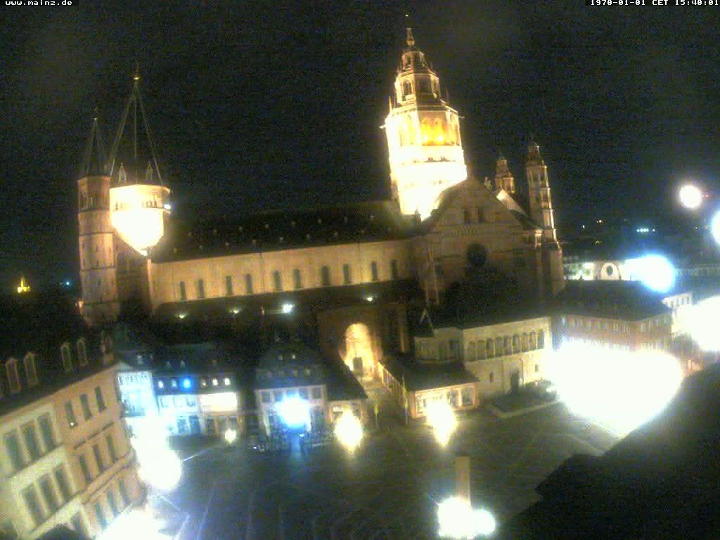 Archived image Webcam Mainz - Market and Cathedral
