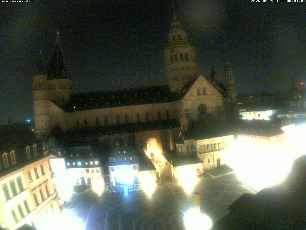 Archiv Foto Webcam Mainz - Marktplatz und Dom