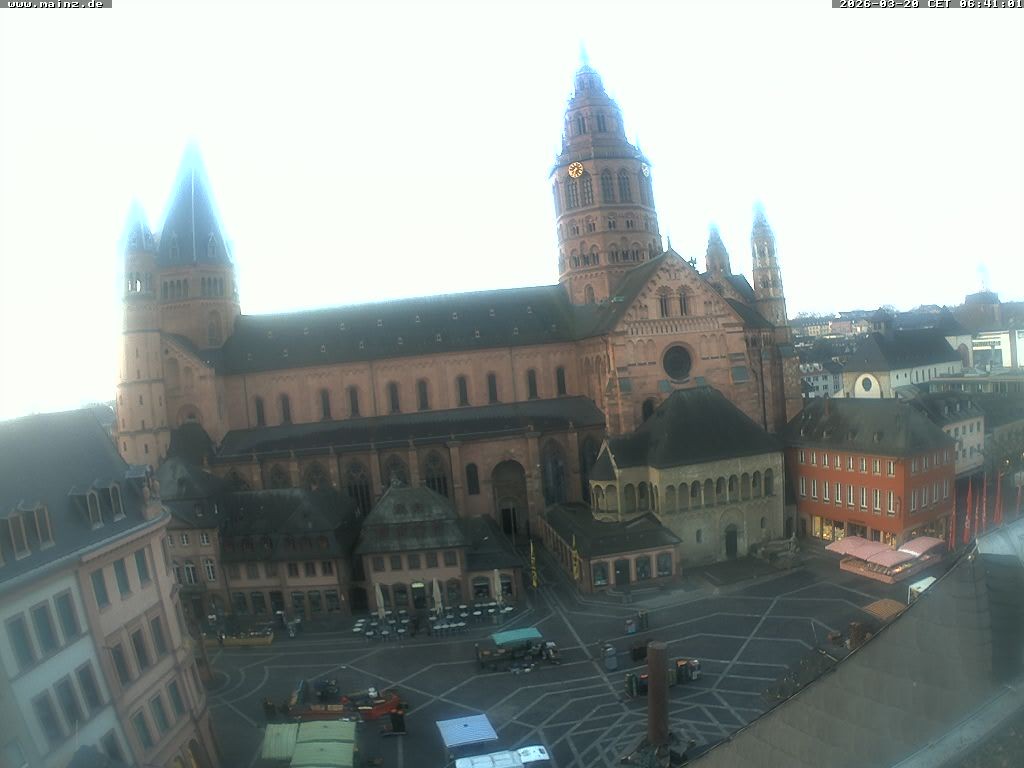 Archiv Foto Webcam Mainz - Marktplatz und Dom