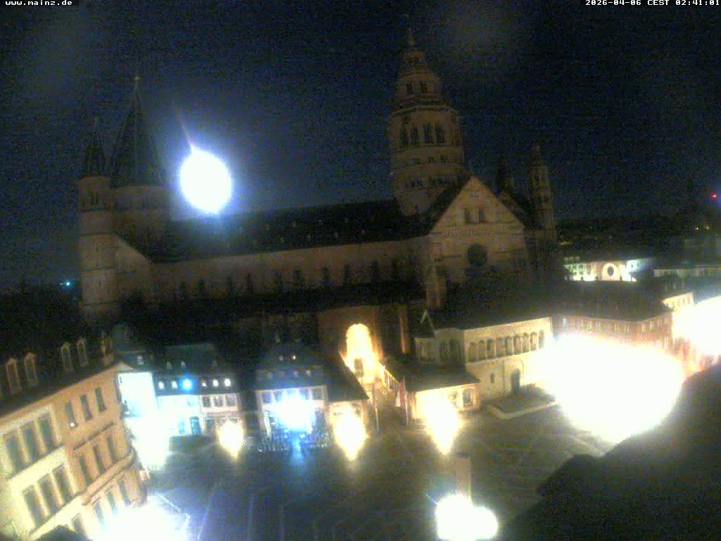 Archiv Foto Webcam Mainz - Marktplatz und Dom