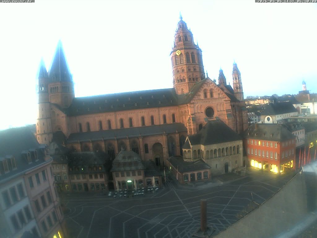 Archiv Foto Webcam Mainz - Marktplatz und Dom