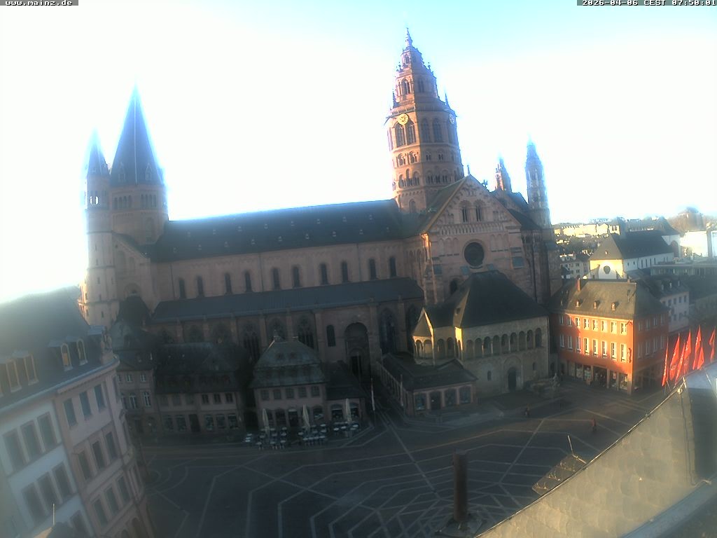 Archiv Foto Webcam Mainz - Marktplatz und Dom