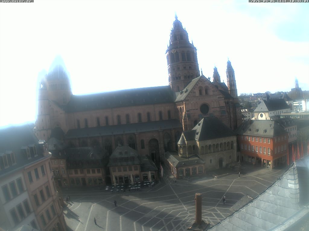 Archiv Foto Webcam Mainz - Marktplatz und Dom