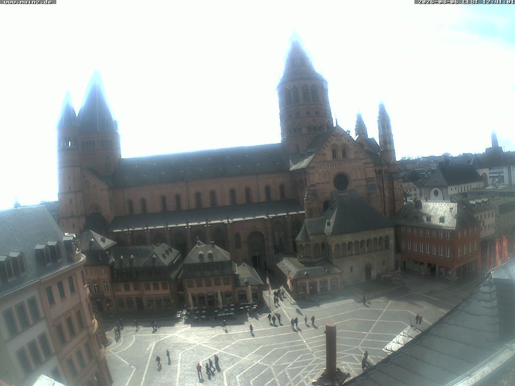Archiv Foto Webcam Mainz - Marktplatz und Dom
