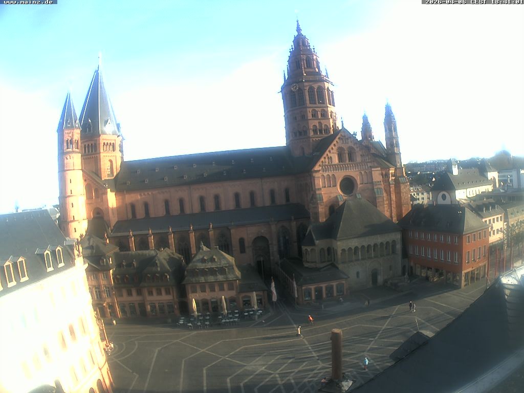 Archiv Foto Webcam Mainz - Marktplatz und Dom