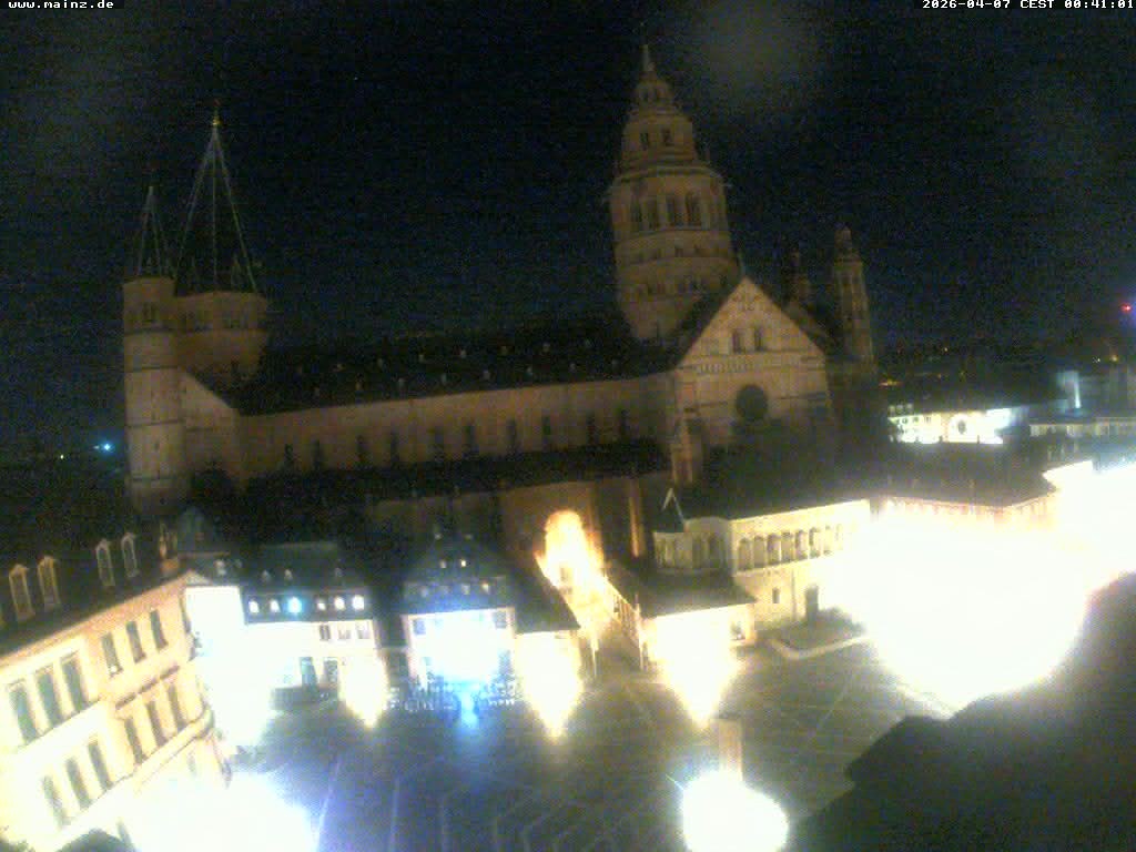 Archiv Foto Webcam Mainz - Marktplatz und Dom