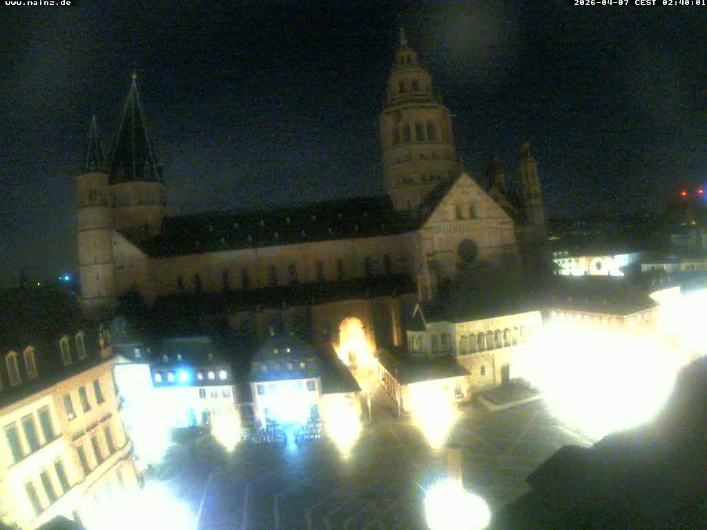 Archiv Foto Webcam Mainz - Marktplatz und Dom