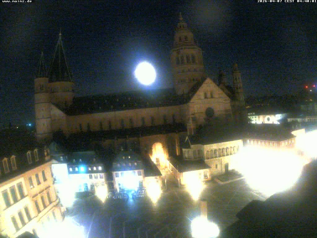 Archiv Foto Webcam Mainz - Marktplatz und Dom