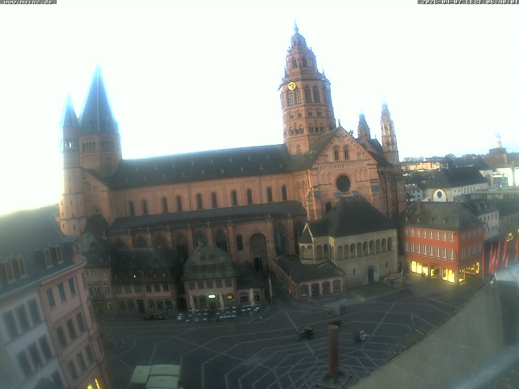 Archiv Foto Webcam Mainz - Marktplatz und Dom