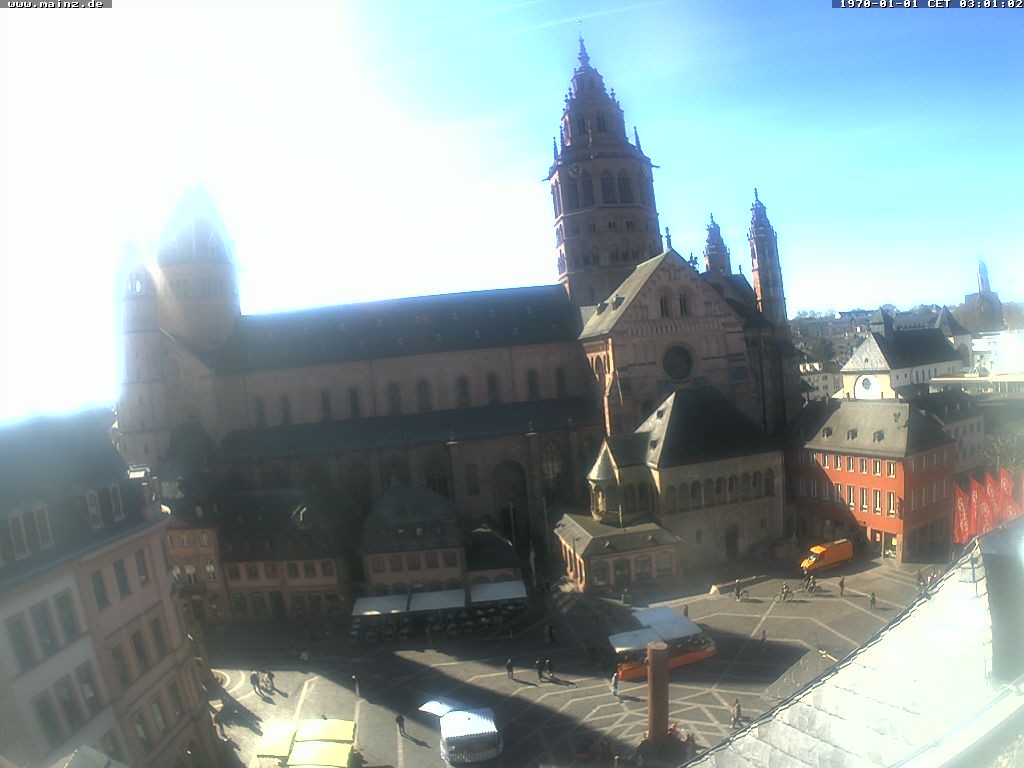 Archiv Foto Webcam Mainz - Marktplatz und Dom