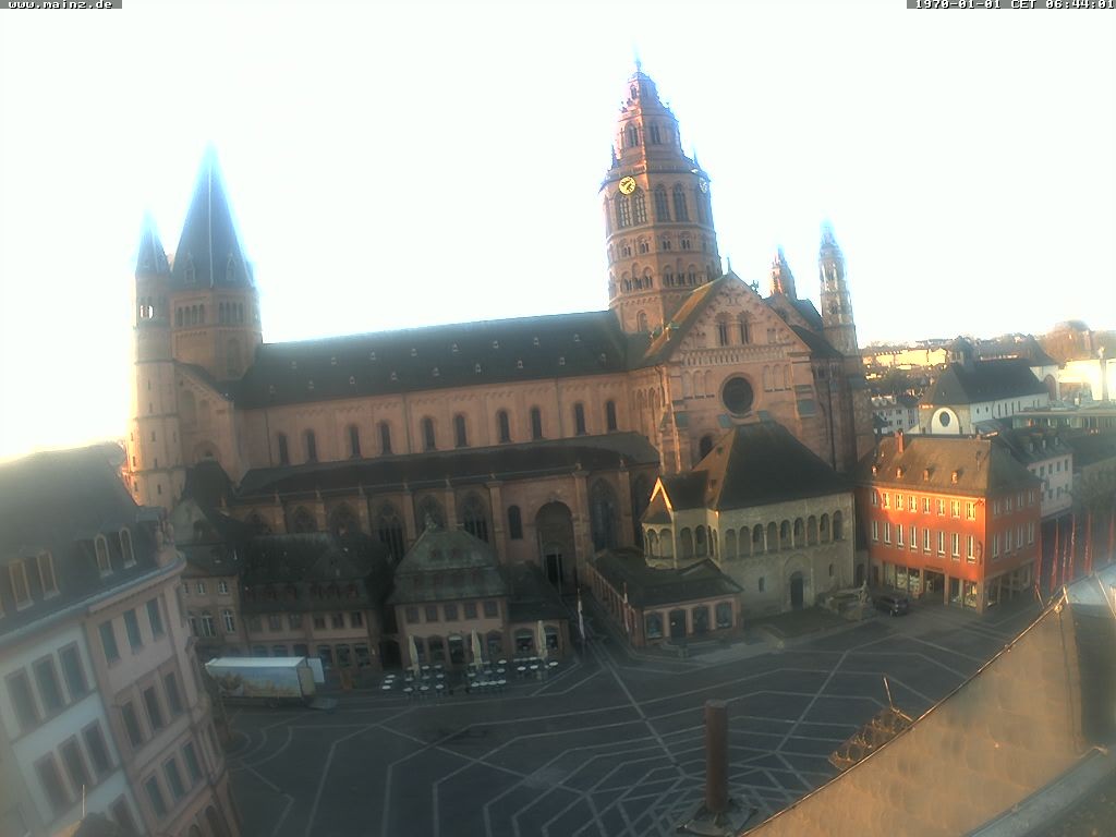 Archiv Foto Webcam Mainz - Marktplatz und Dom