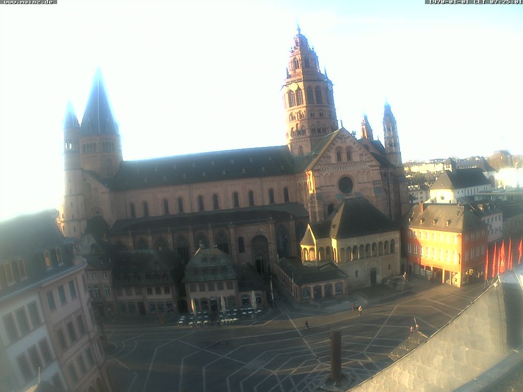 Archiv Foto Webcam Mainz - Marktplatz und Dom
