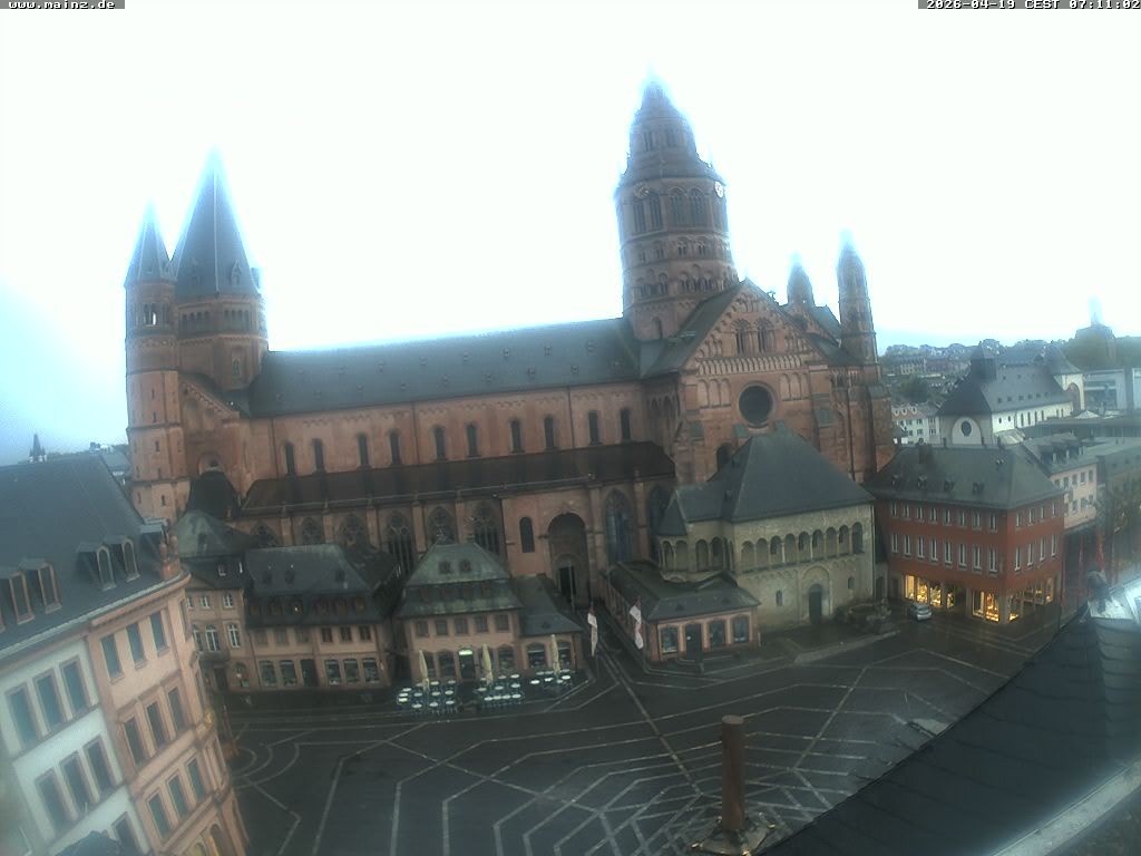 Archiv Foto Webcam Mainz - Marktplatz und Dom