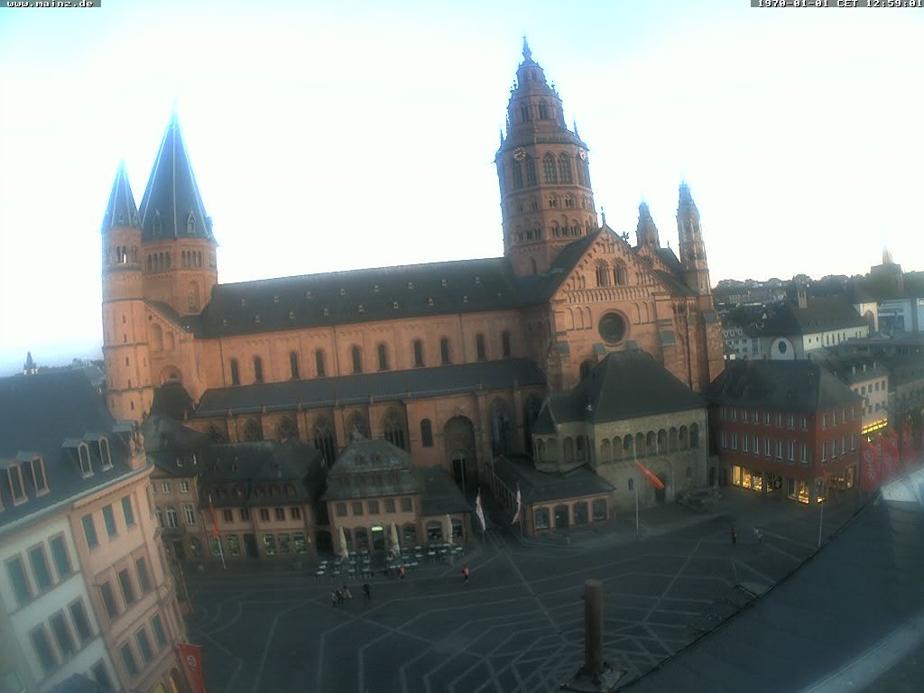 Archiv Foto Webcam Mainz - Marktplatz und Dom