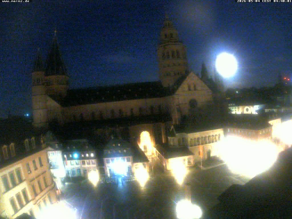 Archiv Foto Webcam Mainz - Marktplatz und Dom