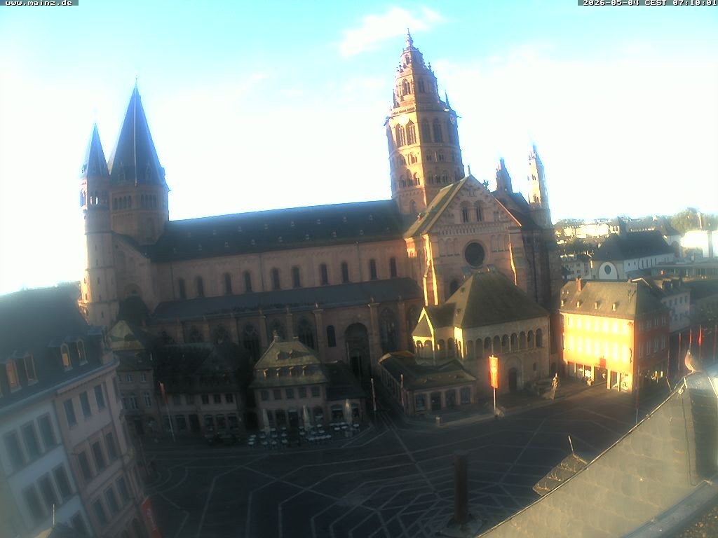 Archiv Foto Webcam Mainz - Marktplatz und Dom