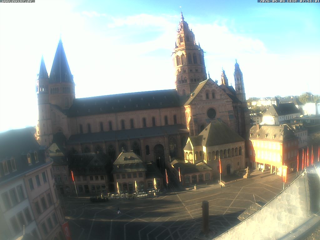 Archiv Foto Webcam Mainz - Marktplatz und Dom