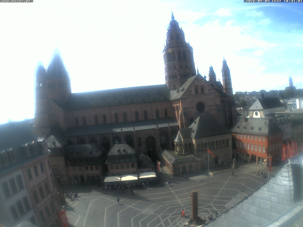 Archiv Foto Webcam Mainz - Marktplatz und Dom