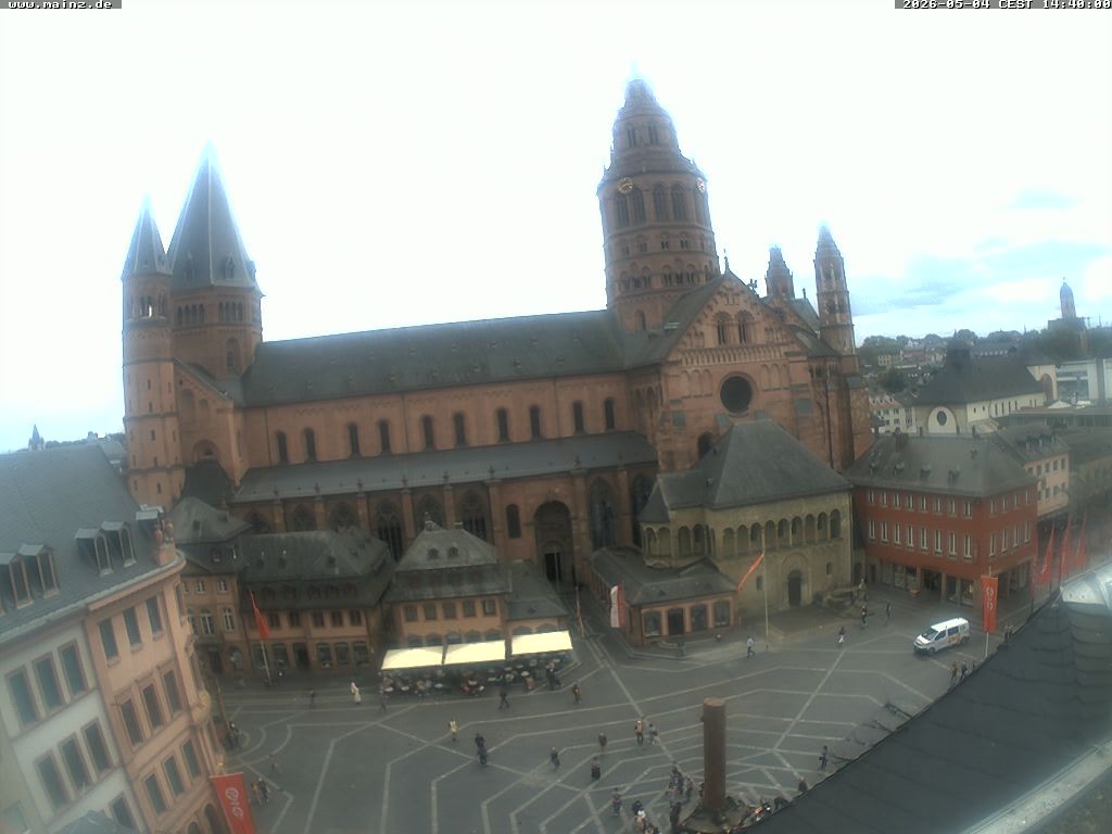 Archiv Foto Webcam Mainz - Marktplatz und Dom