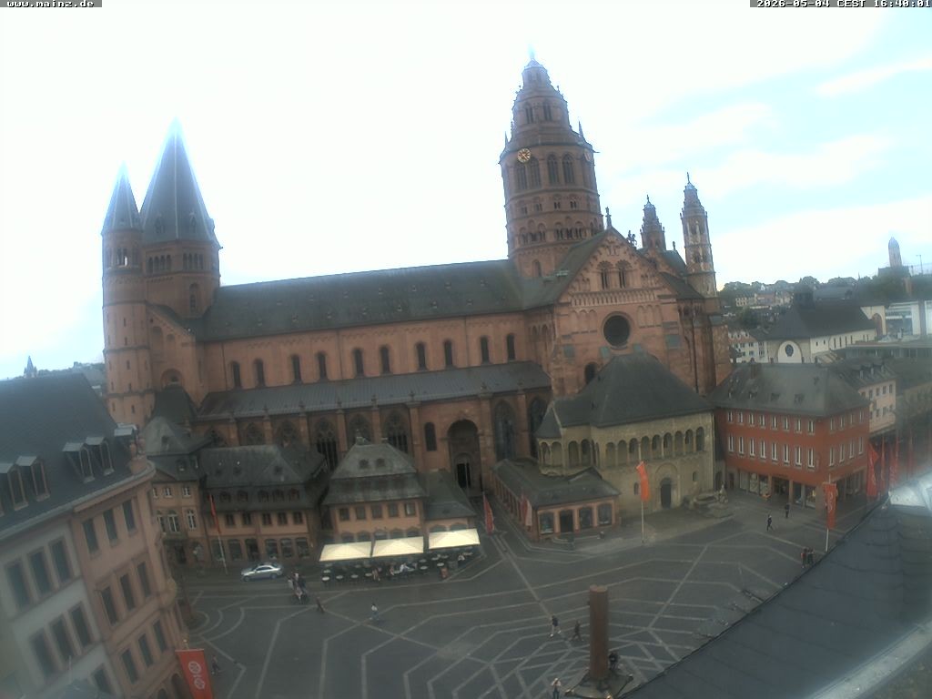 Archiv Foto Webcam Mainz - Marktplatz und Dom