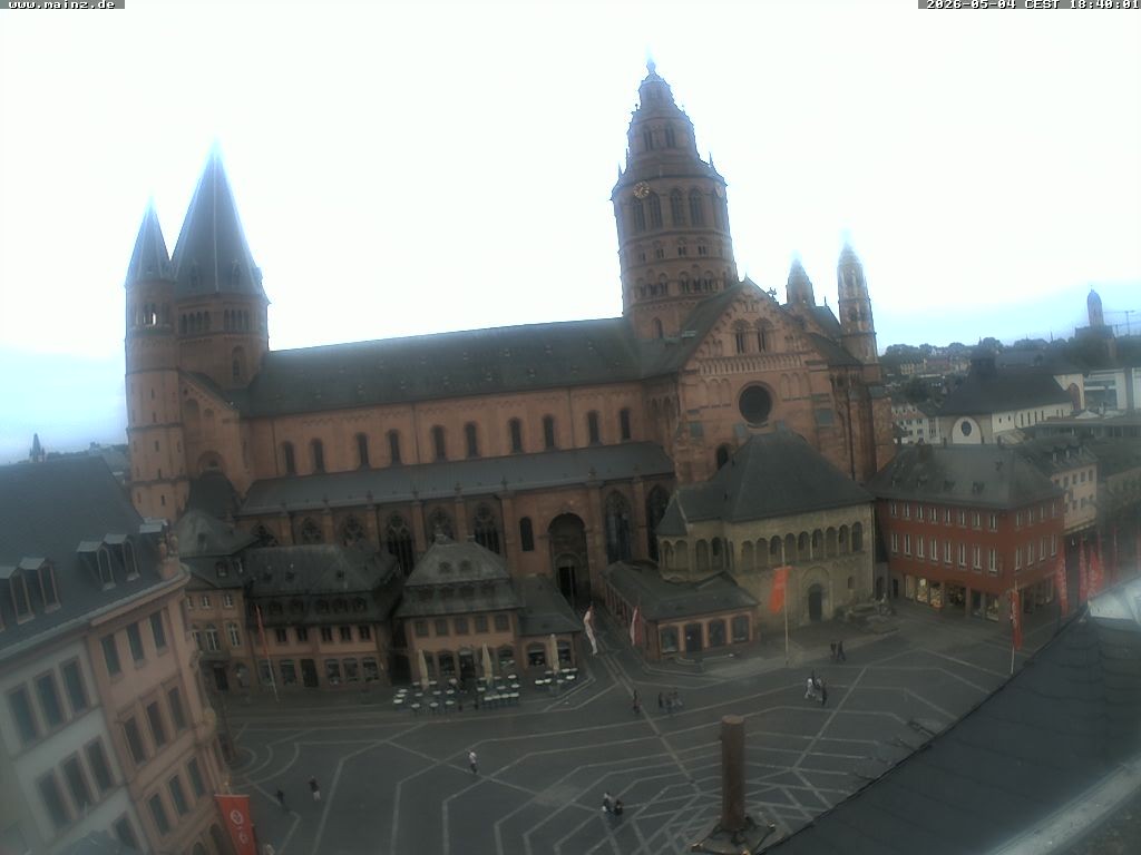 Archiv Foto Webcam Mainz - Marktplatz und Dom