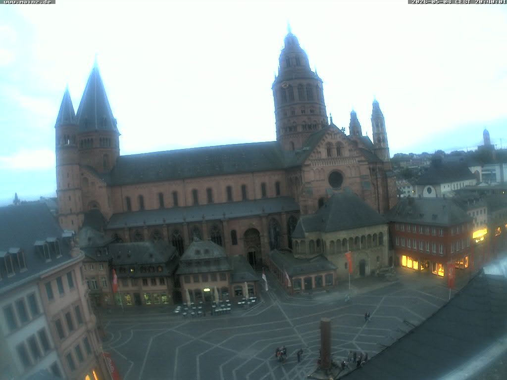 Archiv Foto Webcam Mainz - Marktplatz und Dom