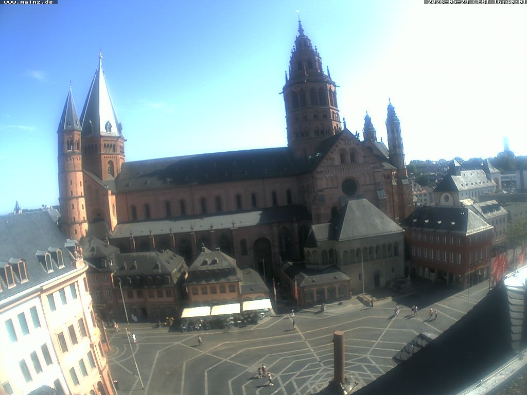 Archiv Foto Webcam Mainz - Marktplatz und Dom