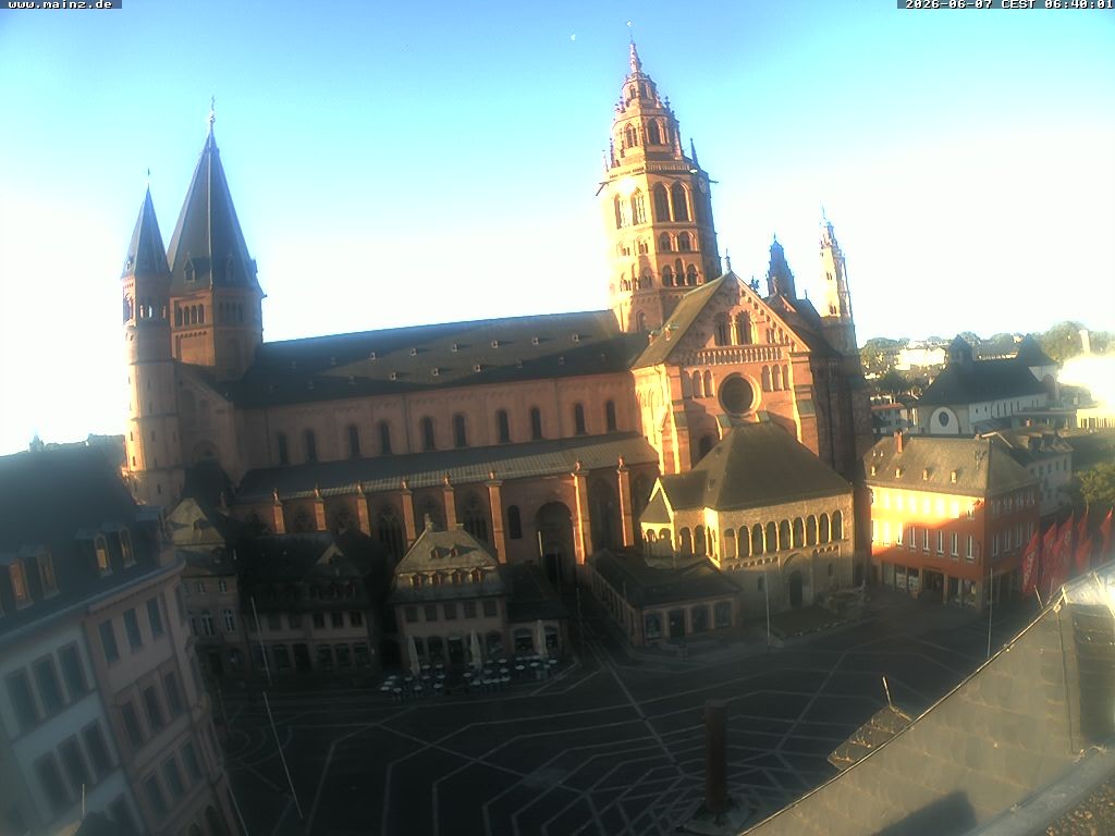 Archiv Foto Webcam Mainz - Marktplatz und Dom