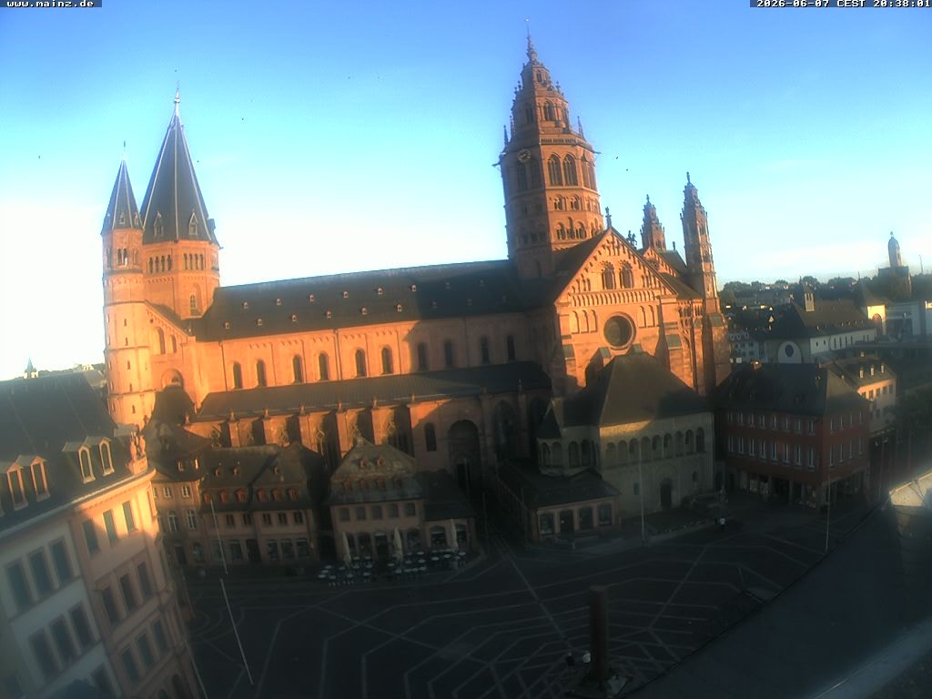 Archiv Foto Webcam Mainz - Marktplatz und Dom