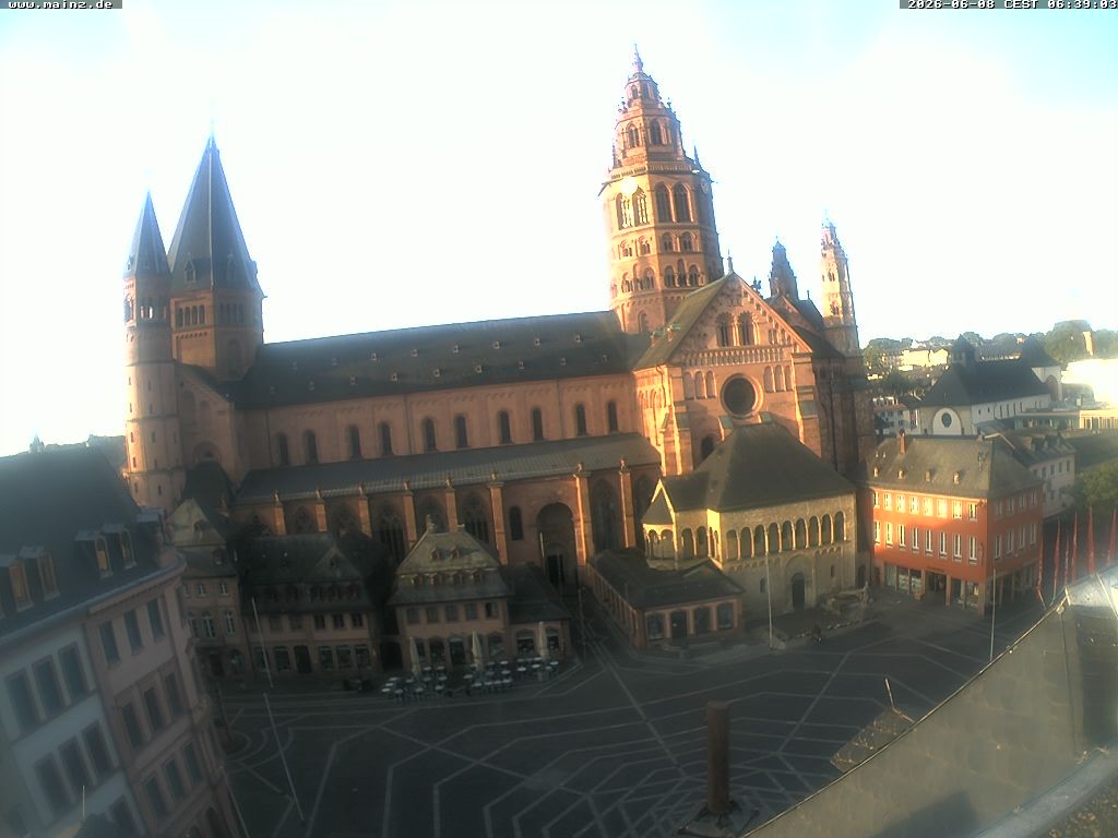 Archiv Foto Webcam Mainz - Marktplatz und Dom