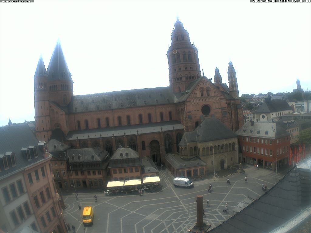 Archiv Foto Webcam Mainz - Marktplatz und Dom