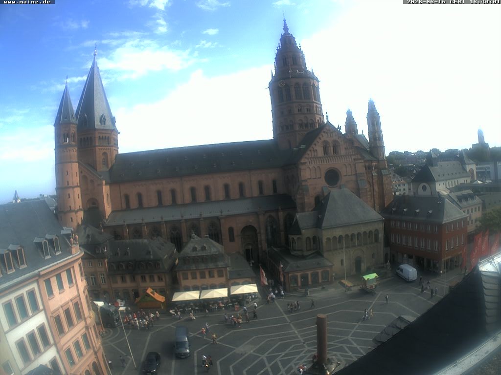 Archiv Foto Webcam Mainz - Marktplatz und Dom