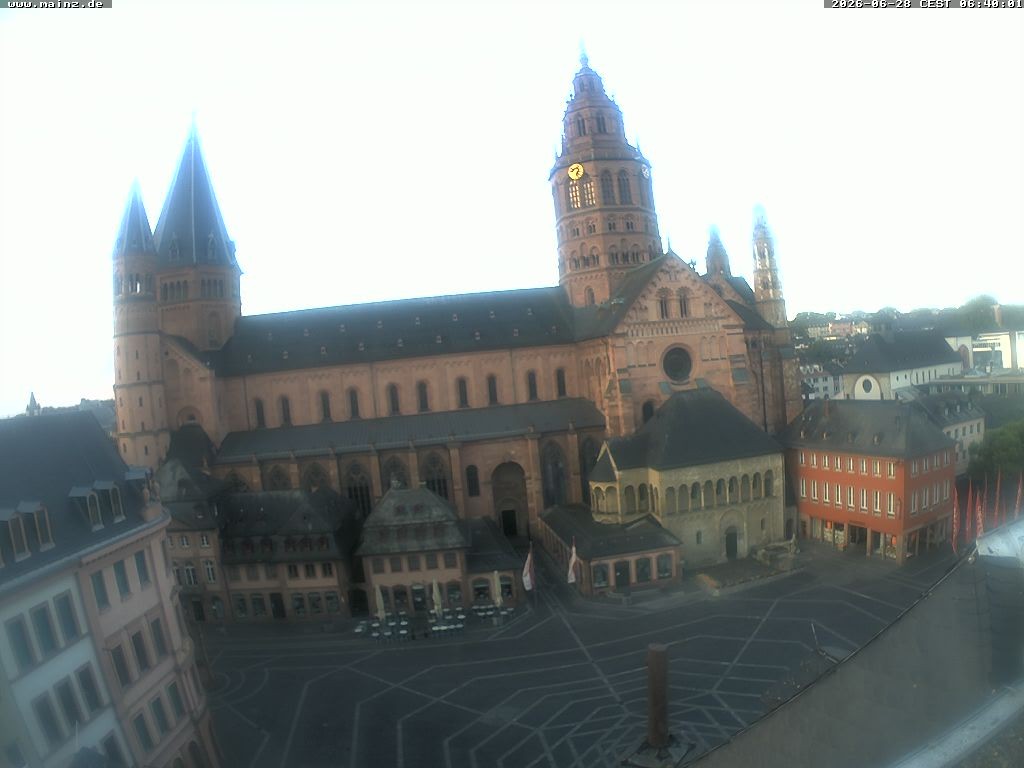 Archiv Foto Webcam Mainz - Marktplatz und Dom