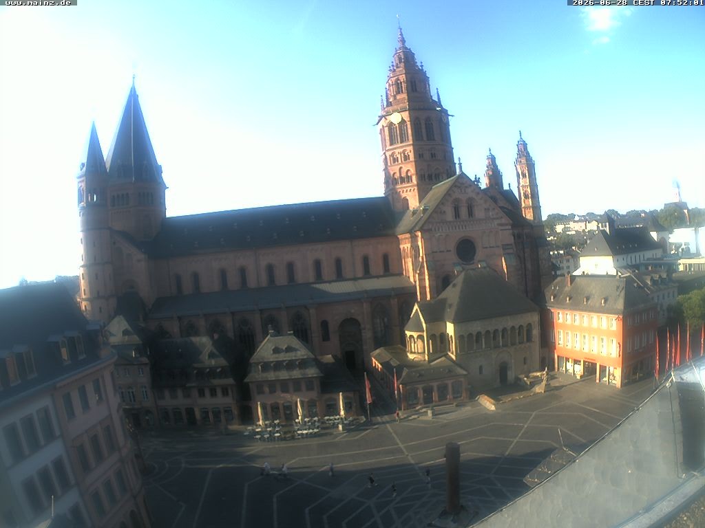 Archiv Foto Webcam Mainz - Marktplatz und Dom