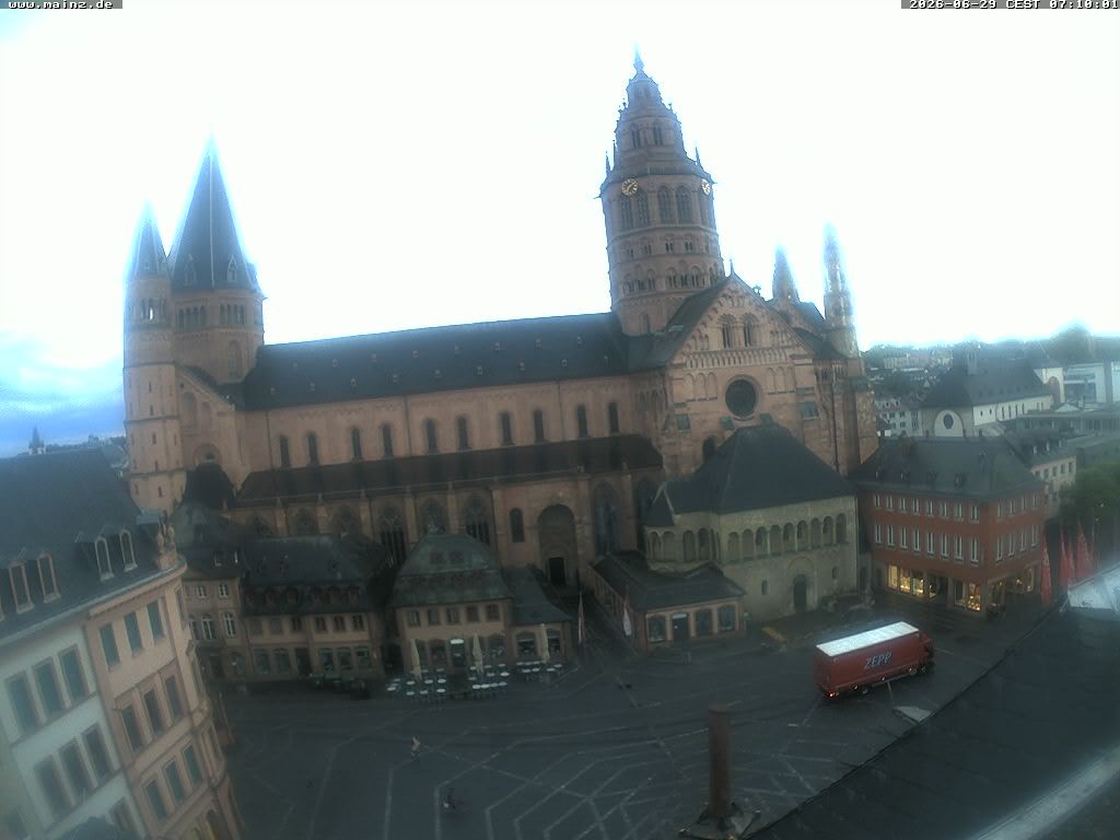 Archiv Foto Webcam Mainz - Marktplatz und Dom