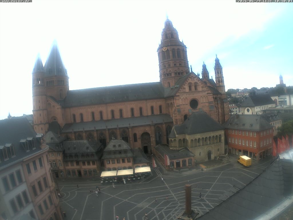 Archiv Foto Webcam Mainz - Marktplatz und Dom