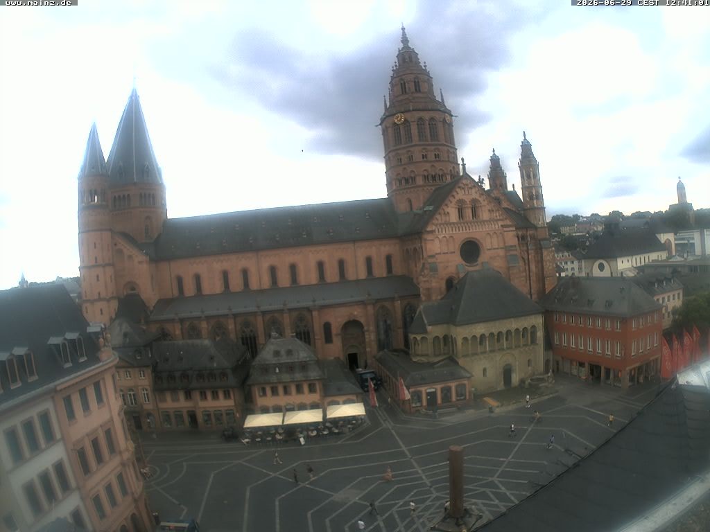 Archiv Foto Webcam Mainz - Marktplatz und Dom