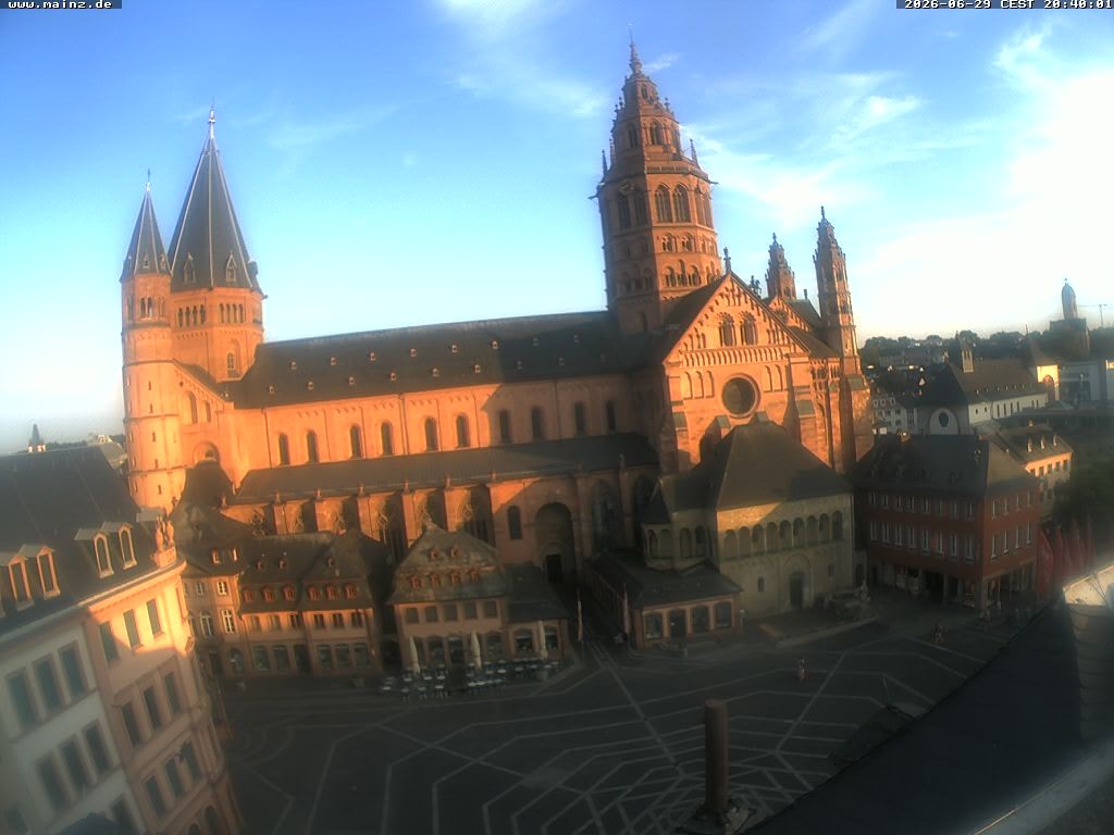 Archiv Foto Webcam Mainz - Marktplatz und Dom