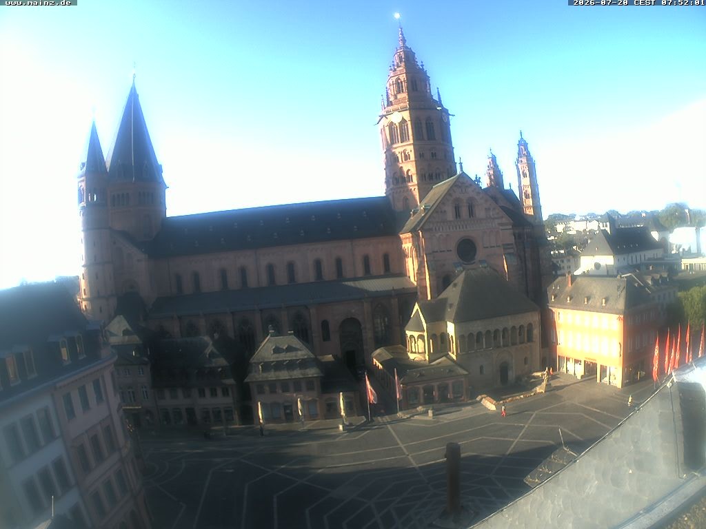 Archiv Foto Webcam Mainz - Marktplatz und Dom