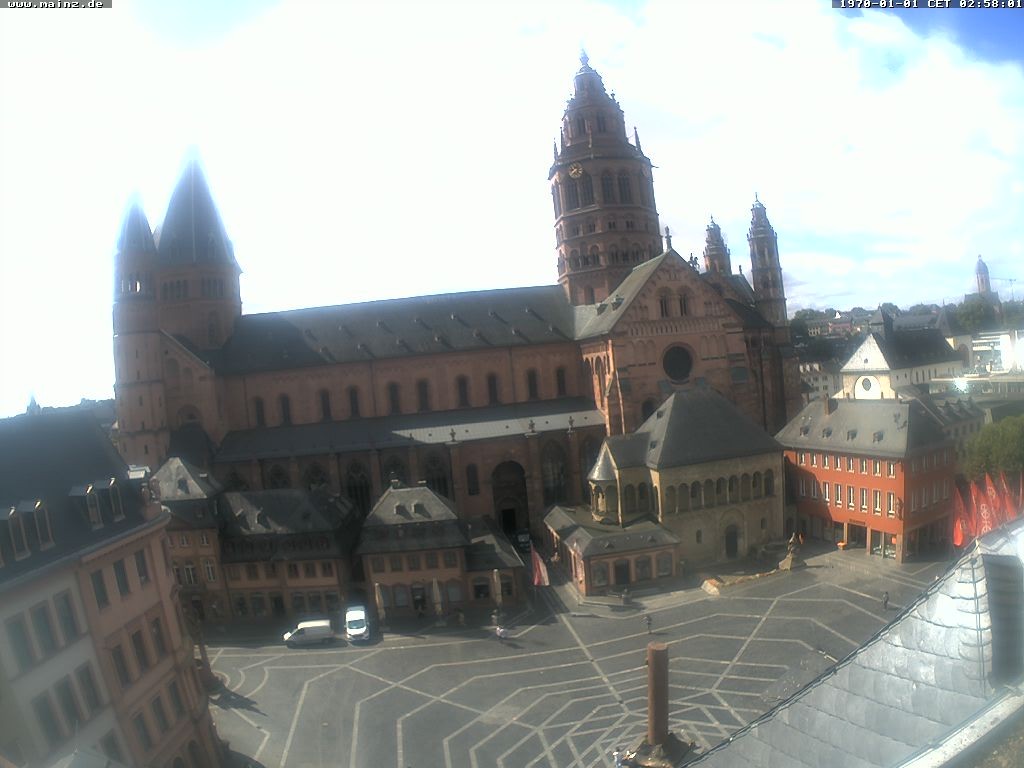 Archiv Foto Webcam Mainz - Marktplatz und Dom