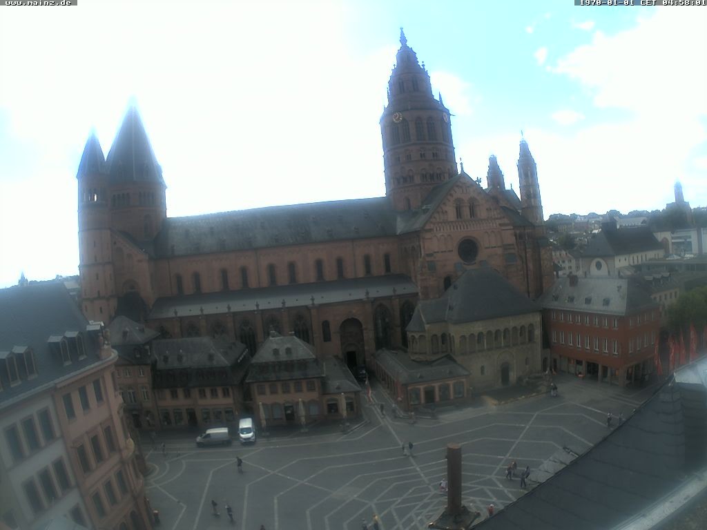 Archiv Foto Webcam Mainz - Marktplatz und Dom