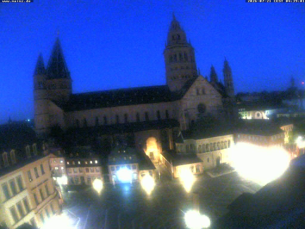 Archiv Foto Webcam Mainz - Marktplatz und Dom