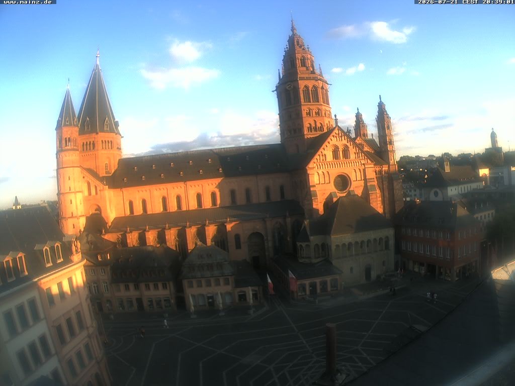 Archiv Foto Webcam Mainz - Marktplatz und Dom