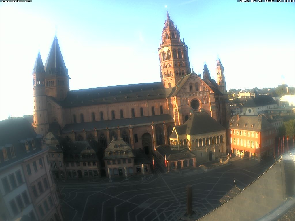 Archiv Foto Webcam Mainz - Marktplatz und Dom