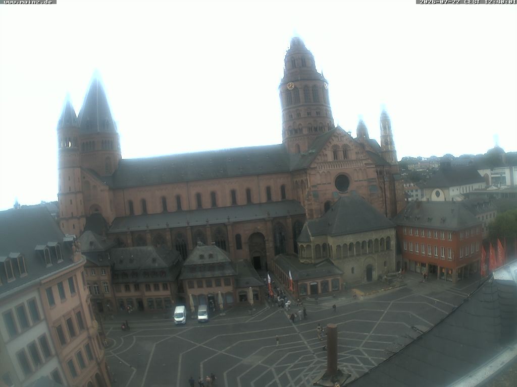 Archiv Foto Webcam Mainz - Marktplatz und Dom